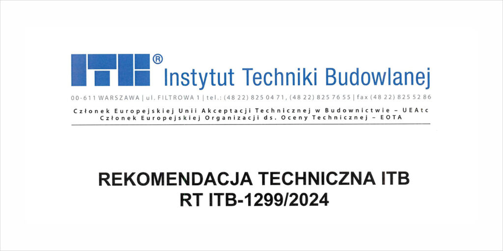 Rekomendacja Instytutu Techniki Budowlanej - Wsporniki spawane