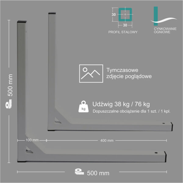 Wspornik spawany elka / ocynkowany / 50033LO