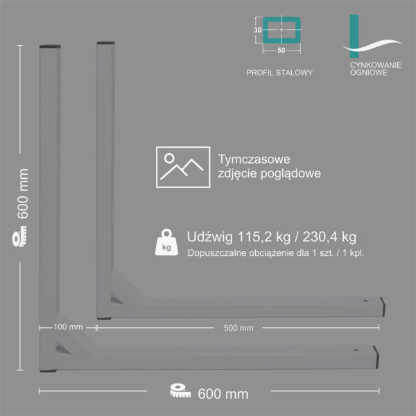 Wspornik spawany elka / ocynkowany / 60035LO