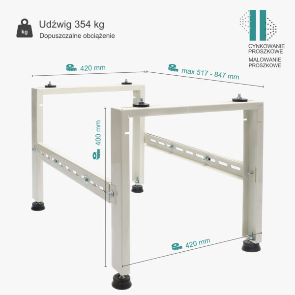 Podstawa stalowa do montażu jednostki zewnętrznej / malowana podkładem cynkowym i farbą - PJZ OMEGA Light M